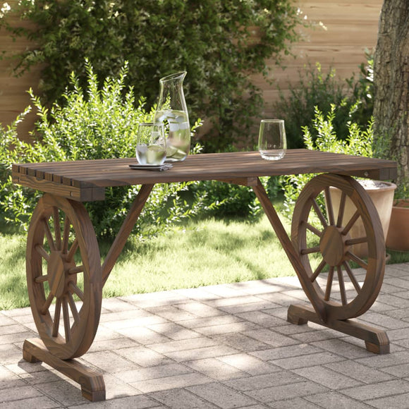 NNEVL Garden Table 115x55x65 cm Solid Wood Fir