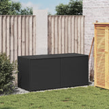 NNEVL Garden Storage Box Black 283L Poly Rattan