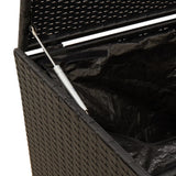 NNEVL Garden Storage Box Black 283L Poly Rattan
