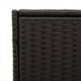NNEVL Garden Storage Box Black 283L Poly Rattan