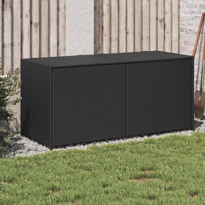 NNEVL Garden Storage Box Black 283L Poly Rattan