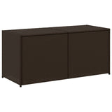 NNEVL Garden Storage Box Brown 283L Poly Rattan