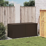 NNEVL Garden Storage Box Brown 283L Poly Rattan