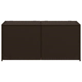 NNEVL Garden Storage Box Brown 283L Poly Rattan