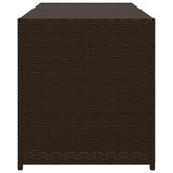 NNEVL Garden Storage Box Brown 283L Poly Rattan