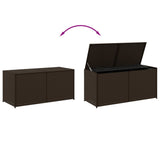 NNEVL Garden Storage Box Brown 283L Poly Rattan