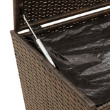 NNEVL Garden Storage Box Brown 283L Poly Rattan