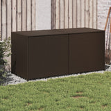 NNEVL Garden Storage Box Brown 283L Poly Rattan