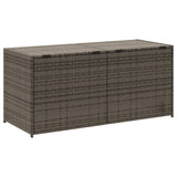 NNEVL Garden Storage Box Grey 283L Poly Rattan