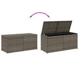 NNEVL Garden Storage Box Grey 283L Poly Rattan