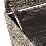 NNEVL Garden Storage Box Grey 283L Poly Rattan