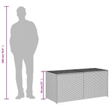 NNEVL Garden Storage Box Grey 283L Poly Rattan