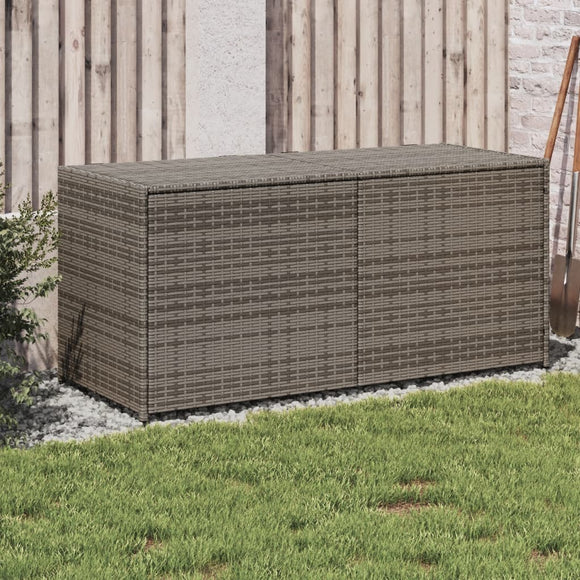 NNEVL Garden Storage Box Grey 283L Poly Rattan