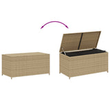 NNEVL Garden Storage Box Mix Beige 190L Poly Rattan