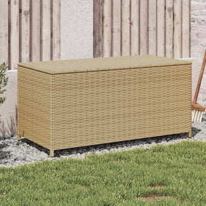 NNEVL Garden Storage Box Mix Beige 190L Poly Rattan