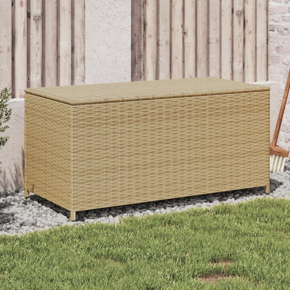 NNEVL Garden Storage Box Mix Beige 190L Poly Rattan