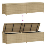 NNEVL Garden Storage Box Mix Beige 469L Poly Rattan