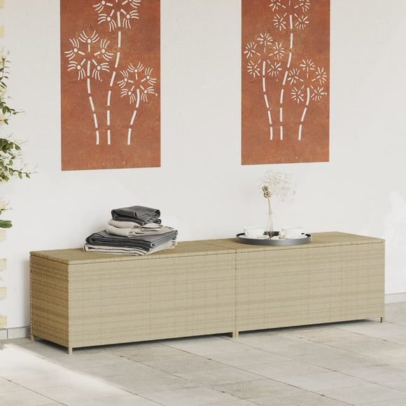 NNEVL Garden Storage Box Mix Beige 469L Poly Rattan