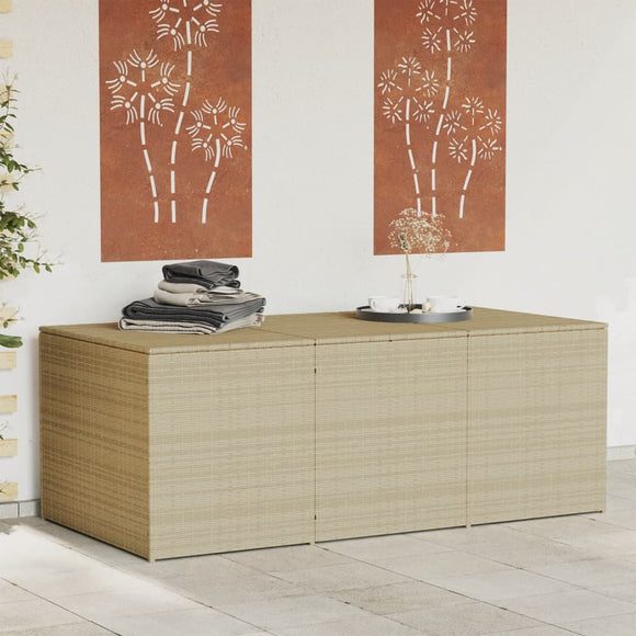 NNEVL Garden Storage Box Mix Beige 984L Poly Rattan