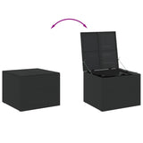 NNEVL Garden Storage Box Black 291L Poly Rattan