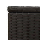 NNEVL Garden Storage Box Black 291L Poly Rattan