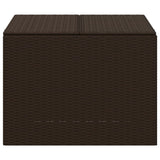 NNEVL Garden Storage Box Brown 291L Poly Rattan