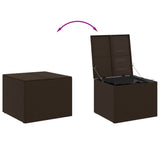 NNEVL Garden Storage Box Brown 291L Poly Rattan