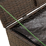 NNEVL Garden Storage Box Brown 291L Poly Rattan