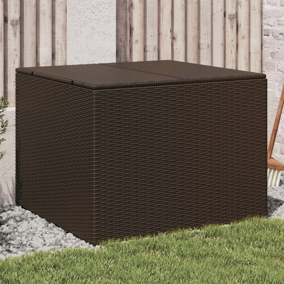 NNEVL Garden Storage Box Brown 291L Poly Rattan