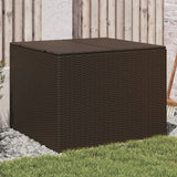 NNEVL Garden Storage Box Brown 291L Poly Rattan