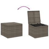 NNEVL Garden Storage Box Grey 291L Poly Rattan