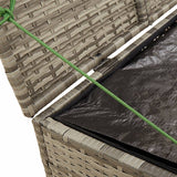 NNEVL Garden Storage Box Grey 291L Poly Rattan