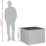 NNEVL Garden Storage Box Grey 291L Poly Rattan