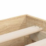 NNEVL Bed Frame with Drawers without Mattress Sonoma Oak 183x203 cm King