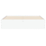 NNEVL Bed Frame with Drawers White 150x200 cm Engineered Wood