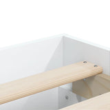NNEVL Bed Frame with Drawers White 150x200 cm Engineered Wood