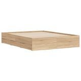 NNEVL Bed Frame with Drawers without Mattress Sonoma Oak 150x200 cm