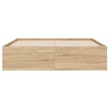 NNEVL Bed Frame with Drawers without Mattress Sonoma Oak 135x190 cm