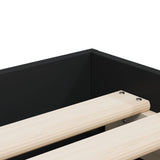 NNEVL Bed Frame with Drawers without Mattress Black 90x190 cm