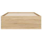 NNEVL Bed Frame with Drawers Sonoma Oak 90x190 cm Engineered Wood