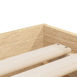 NNEVL Bed Frame with Drawers Sonoma Oak 90x190 cm Engineered Wood