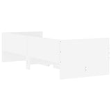 NNEVL Bed Frame with Drawers without Mattress White 90x190 cm