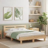 NNEVL Bed Frame with Headboard Sonoma Oak 150x200 cm Engineered Wood