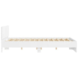 NNEVL Bed Frame with Headboard White 150x200 cm