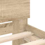 NNEVL Bed Frame without Mattress Sonoma Oak 150x200 cm
