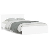 NNEVL Bed Frame with Headboard White 135x190 cm