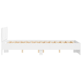 NNEVL Bed Frame with Headboard White 135x190 cm