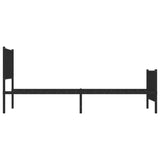 NNEVL Metal Bed Frame with Headboard and Footboard Black 107x203 cm