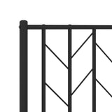 NNEVL Metal Bed Frame with Headboard and Footboard Black 107x203 cm