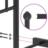 NNEVL Metal Bed Frame with Headboard and Footboard Black 107x203 cm